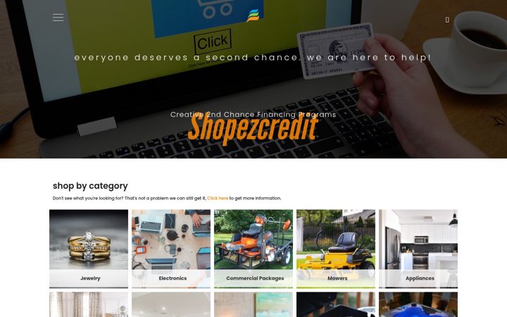 Screenshot of shopezcredit.com