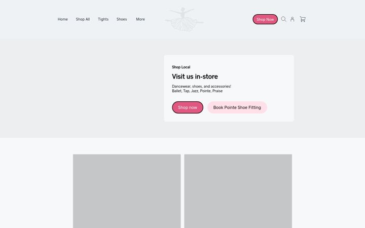 Screenshot stránky shopfancydancer.com