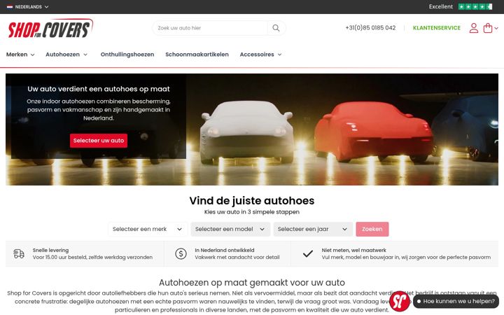 Screenshot of shopforcovers.com