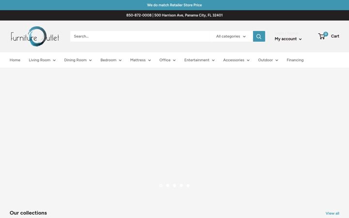 Screenshot stránky shopfurnitureoutletfl.com