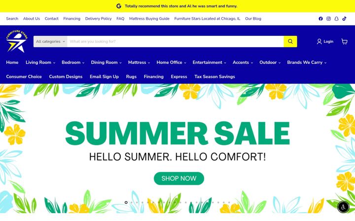 Screenshot of shopfurniturestars.com