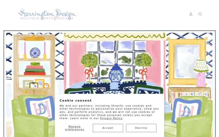Screenshot of shopherringtondesign.com