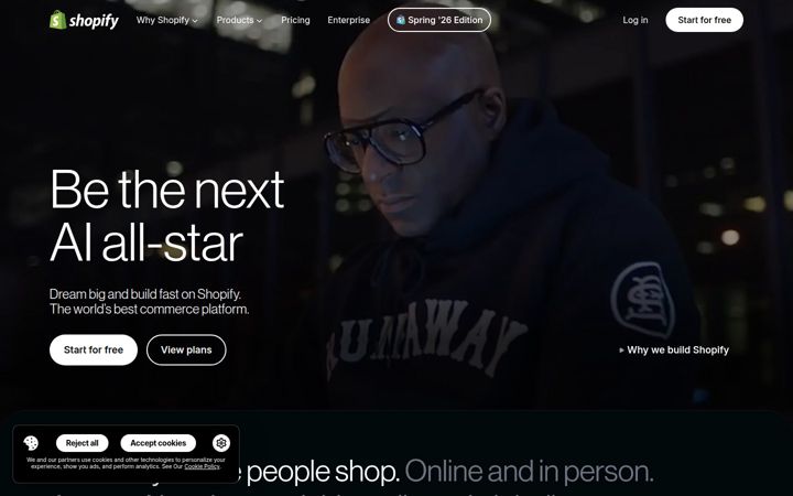 Képernyőkép: shopify.io
