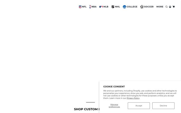 Screenshot of shopjustsports.com