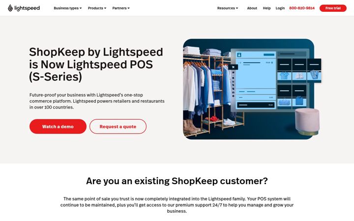 Screenshot of shopkeep.com