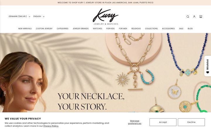 Screenshot of shopkury.com
