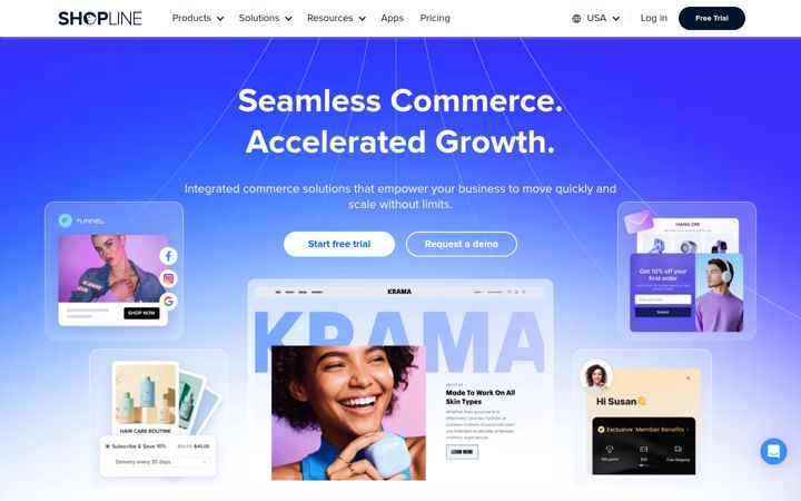 Screenshot of shopline.com