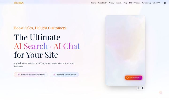 Screenshot of shoplyai.ai