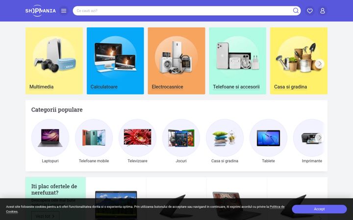 Screenshot of shopmania.ro