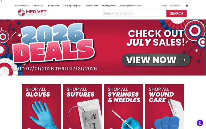 Screenshot ta' shopmedvet.com