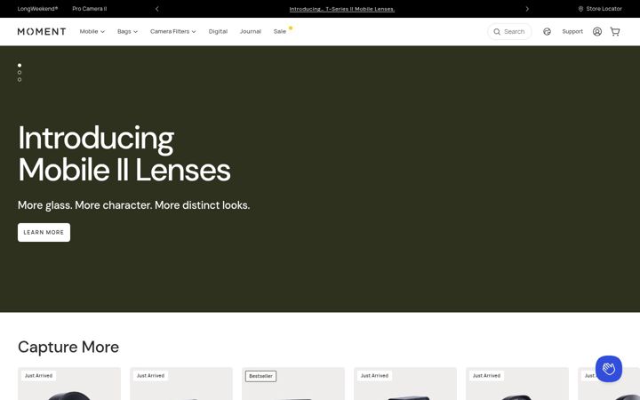 Screenshot of shopmoment.com