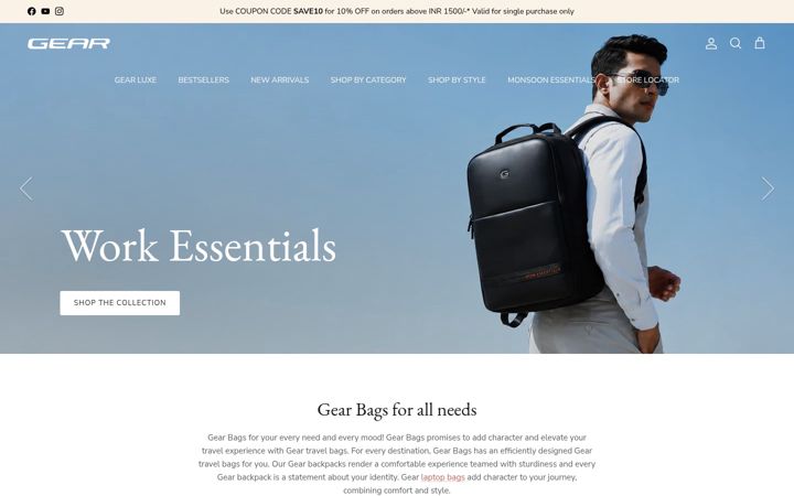 Screenshot of shopmygear.com