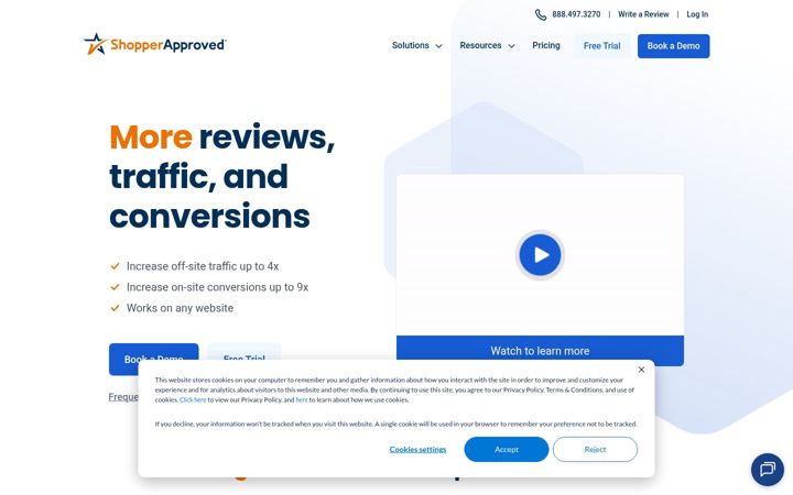 Kuvakaappaus sivustosta shopperapproved.com