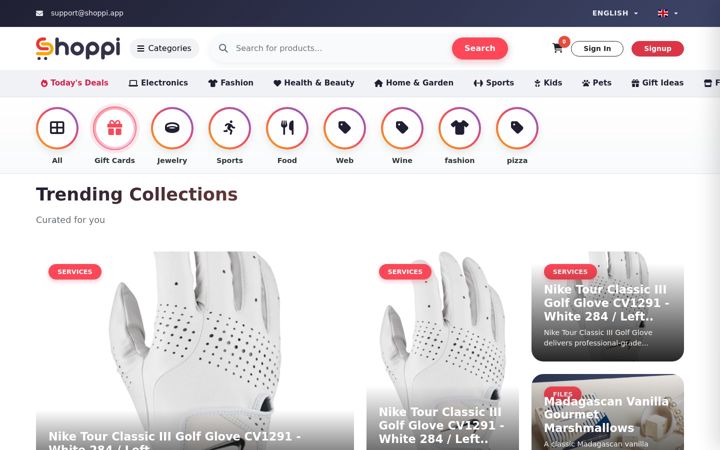 Screenshot of shoppiapp.co.uk