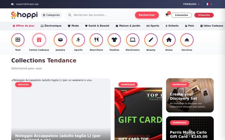 Screenshot of shoppiapp.fr