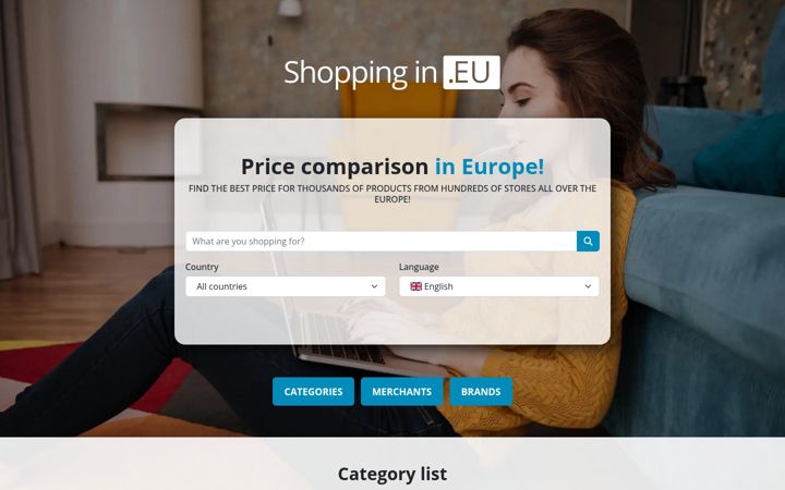 Kuvakaappaus sivustosta shoppingin.eu