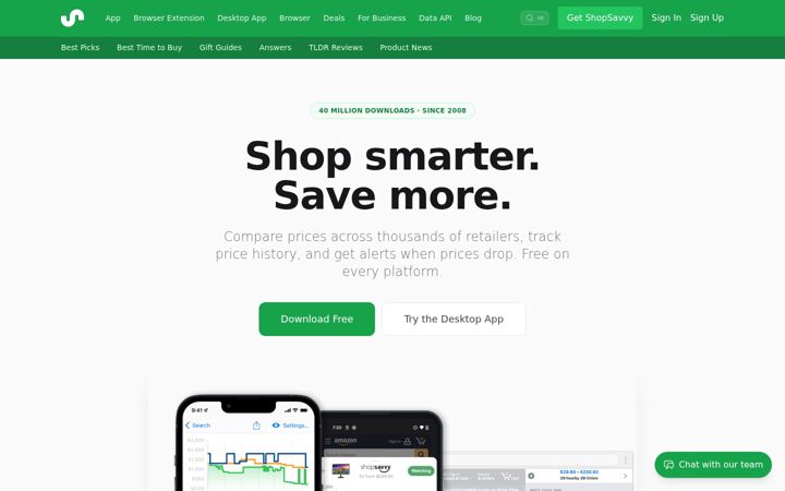 Screenshot of shopsavvy.com