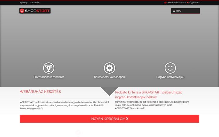 Screenshot of shopstart.hu