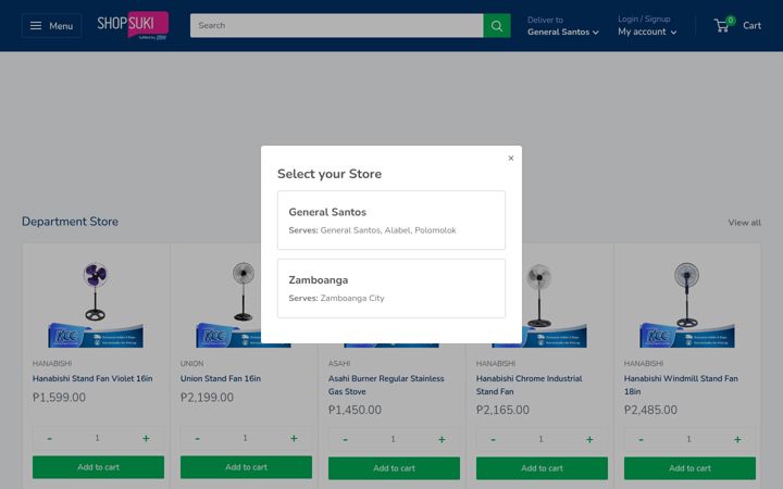 Screenshot of shopsuki.ph