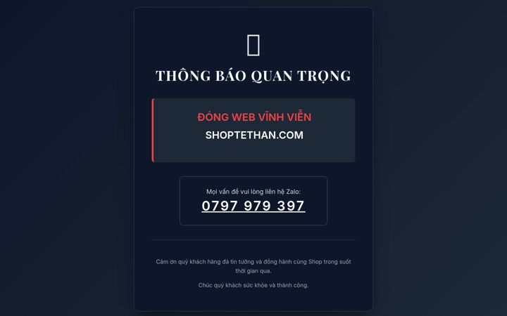 Screenshot of shoptethan.com