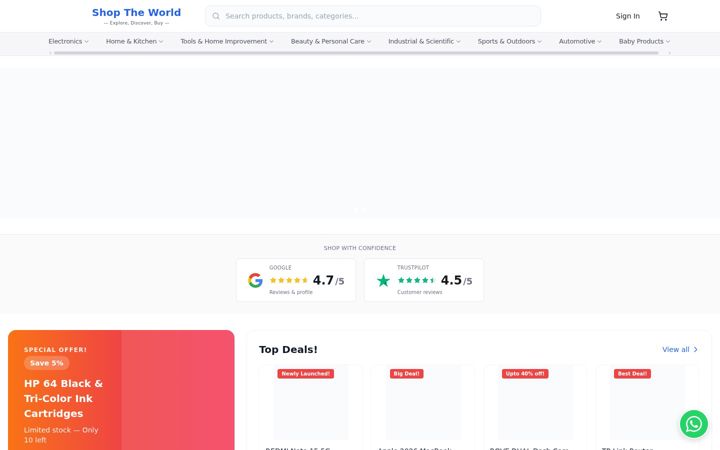 Screenshot of shoptheworld.ae
