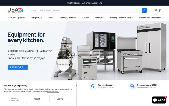 Screenshot of shopusars.com