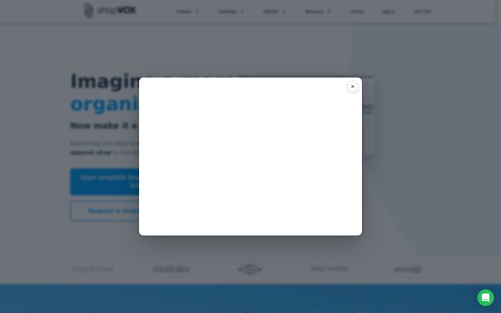 Screenshot of shopvox.com