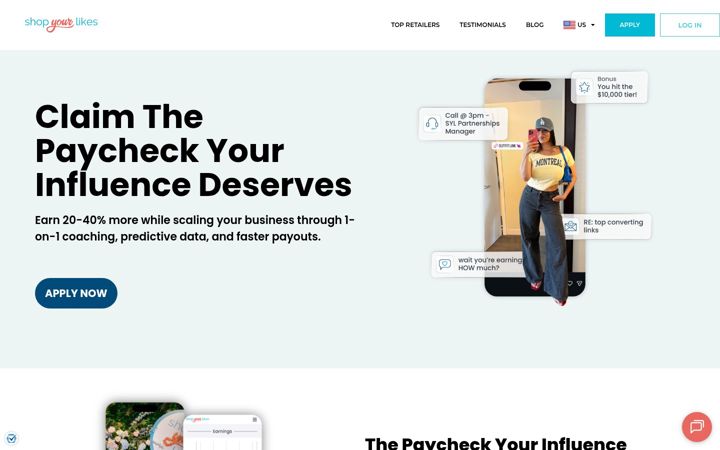 Screenshot of shopyourlikes.com