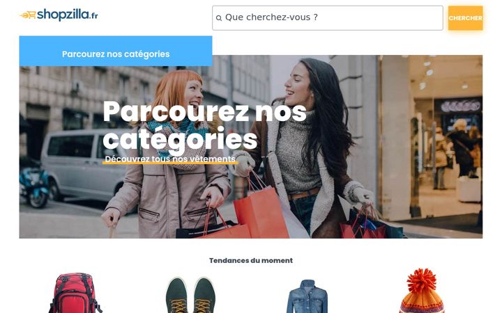 Screenshot of shopzilla.fr