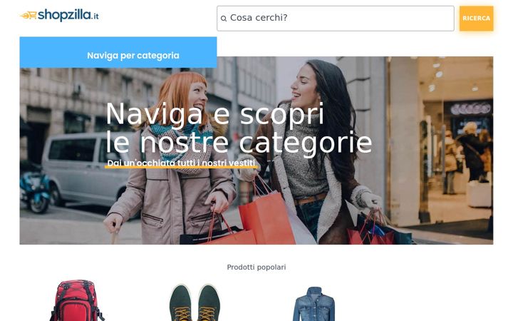 Screenshot of shopzilla.it