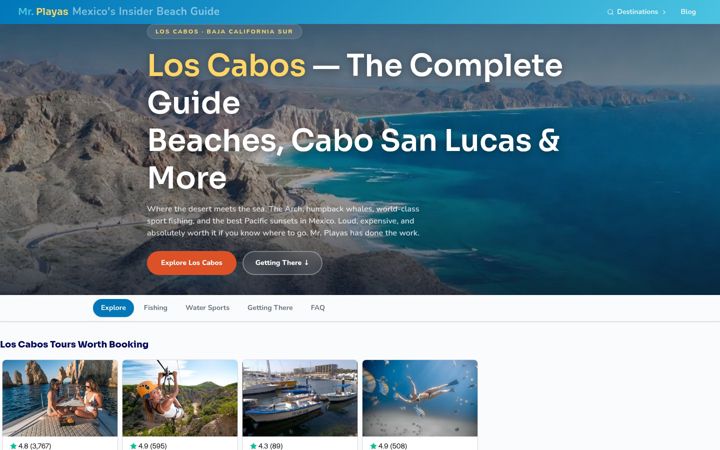 Screenshot ta' shorebarloscabos.com