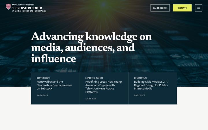 Screenshot of shorensteincenter.org