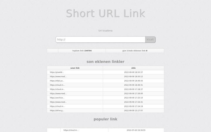 Screenshot of short-url.link