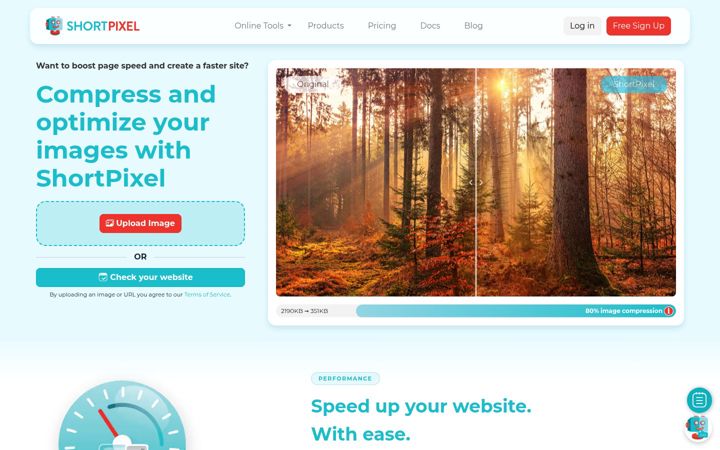 Zrzut ekranu shortpixel.com