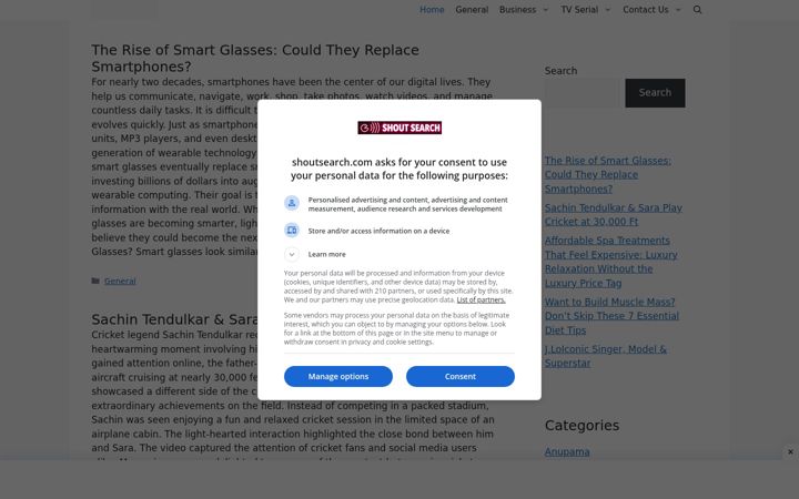 Screenshot of shoutsearch.com
