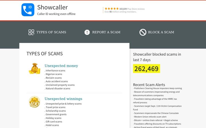 Kuvakaappaus sivustosta show-caller.com