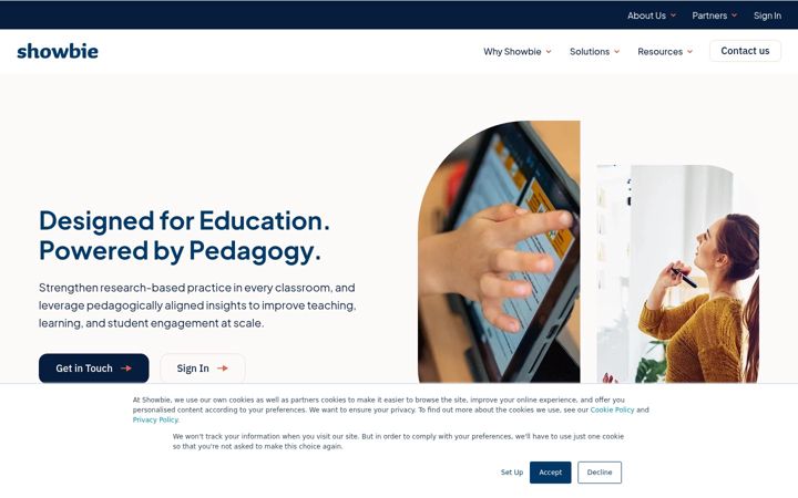 Screenshot of showbie.com