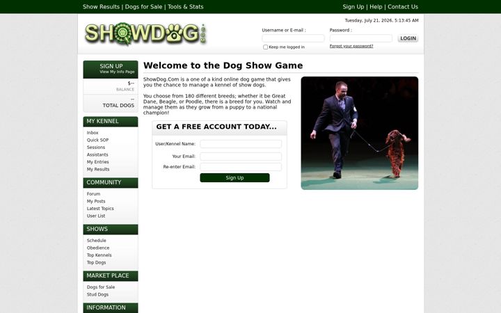 Screenshot of showdog.com