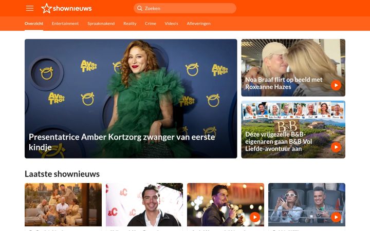 Screenshot of shownieuws.nl