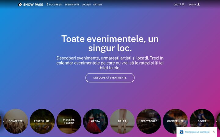 Posnetek zaslona showpass.ro