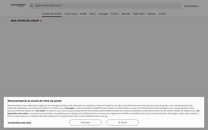 Screenshot of showroomprive.be