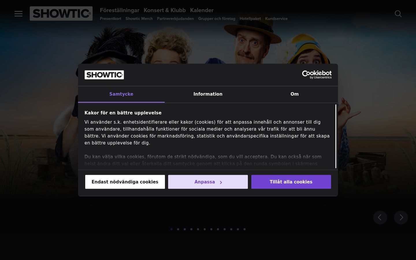 Screenshot του banner συγκατάθεσης που εμφανίστηκε πριν από οποιαδήποτε αλληλεπίδραση