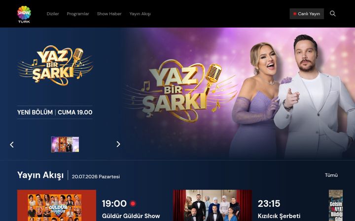 Screenshot of showturk.com.tr