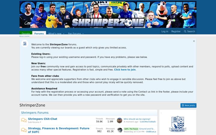 Screenshot of shrimperzone.com