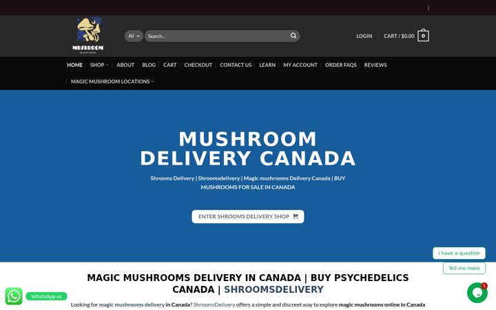 Screenshot of shroomsdelivery.ca