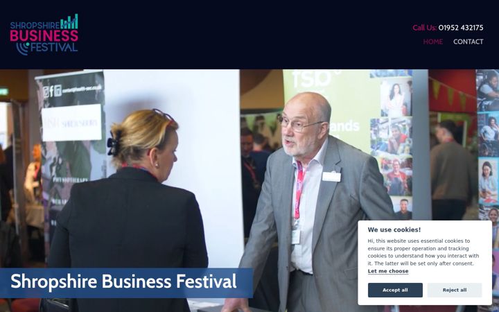 Skärmbild av shropshirebizfest.co.uk