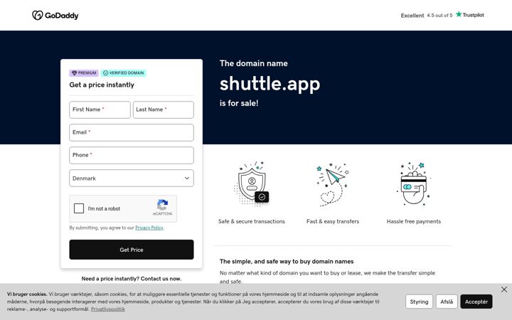 Ekrānuzņēmums no shuttle.app