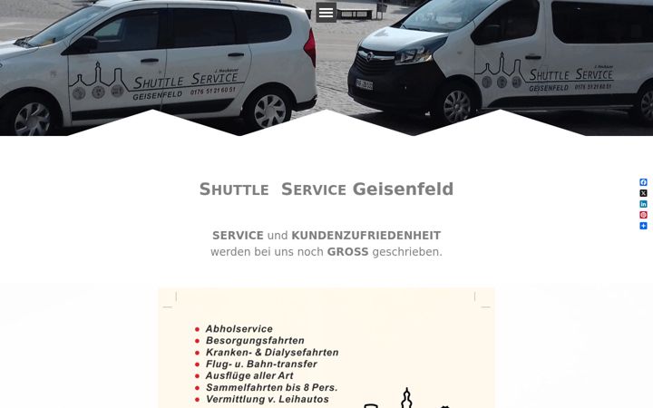 Captura de pantalla de shuttleservice-geisenfeld.de
