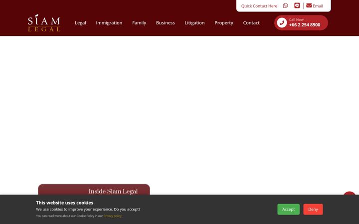Screenshot of siam-legal.com