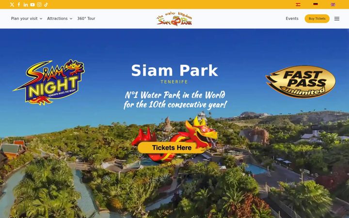 Screenshot of siampark.net